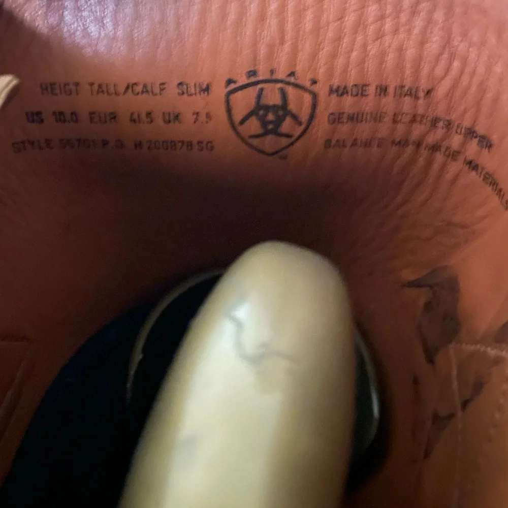 ARIAT Crowne Field Riding Horse Show Boots Black Leather Women’s 10 Tall Slim - Picture 6 of 10